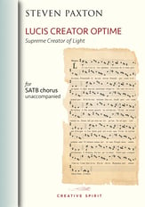 LUCIS CREATOR OPTIME for SATB choir SATB choral sheet music cover